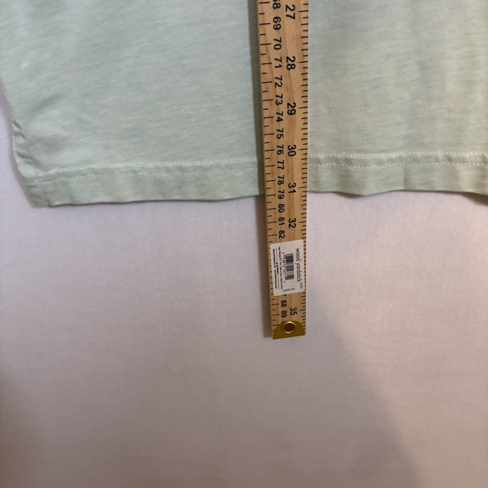 TravisMathew Polo Shirt Mens Large Mint Green Heathered Graphic Golf Casual L - Picture 6 of 6